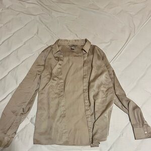 H&M silk long sleeve top